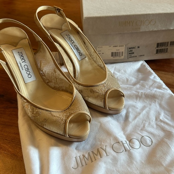 Jimmy Choo Nova Lace - nude color - Picture 3 of 12